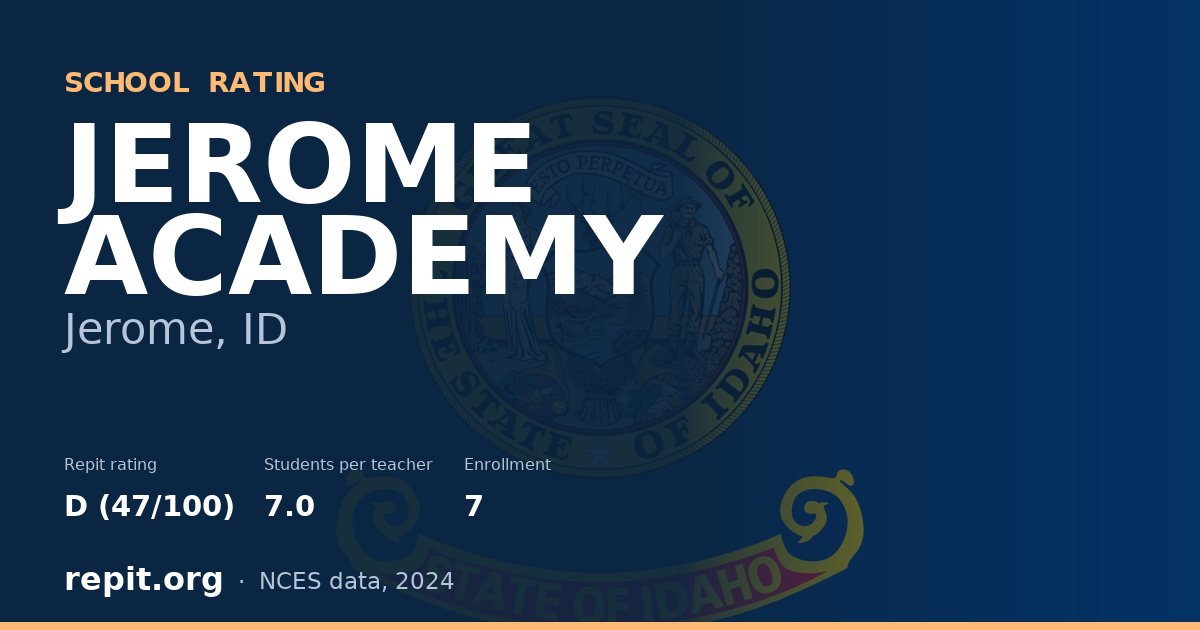JEROME ACADEMY, Jerome, ID — Repit school rating D (47/100)