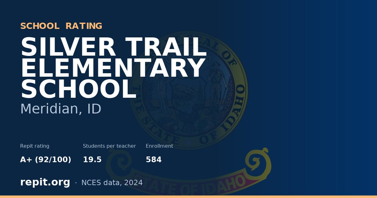 SILVER TRAIL ELEMENTARY SCHOOL, Meridian, ID — Repit school rating A+ (92/100)