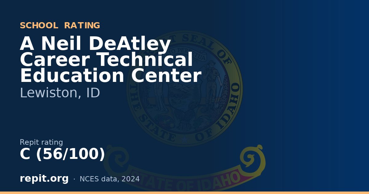 A Neil DeAtley Career Technical Education Center, Lewiston, ID — Repit school rating C (56/100)