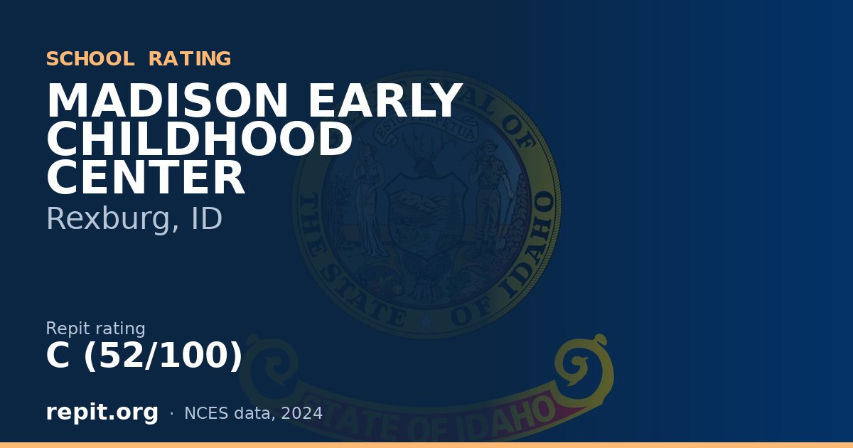 MADISON EARLY CHILDHOOD CENTER, Rexburg, ID — Repit school rating C (52/100)