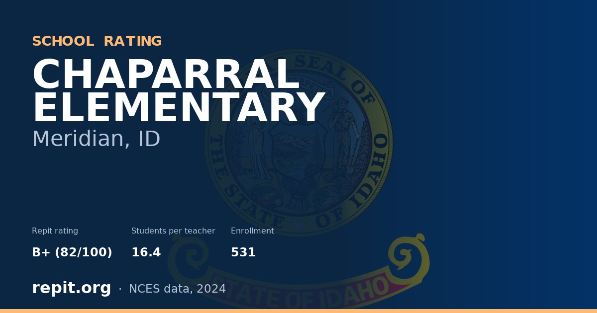 CHAPARRAL ELEMENTARY, Meridian, ID — Repit school rating B+ (82/100)