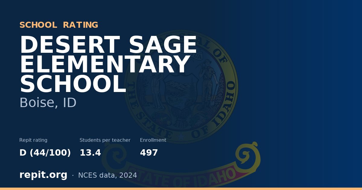 DESERT SAGE ELEMENTARY SCHOOL, Boise, ID — Repit school rating D (44/100)