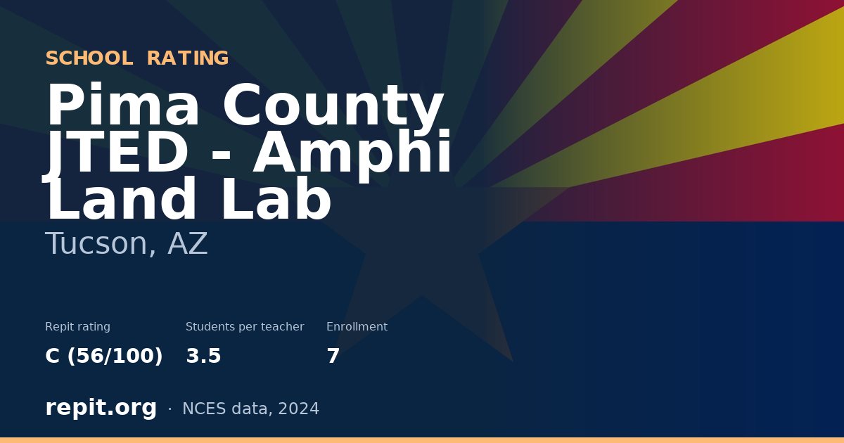 Pima County JTED - Amphi Land Lab, Tucson, AZ — Repit school rating C (56/100)