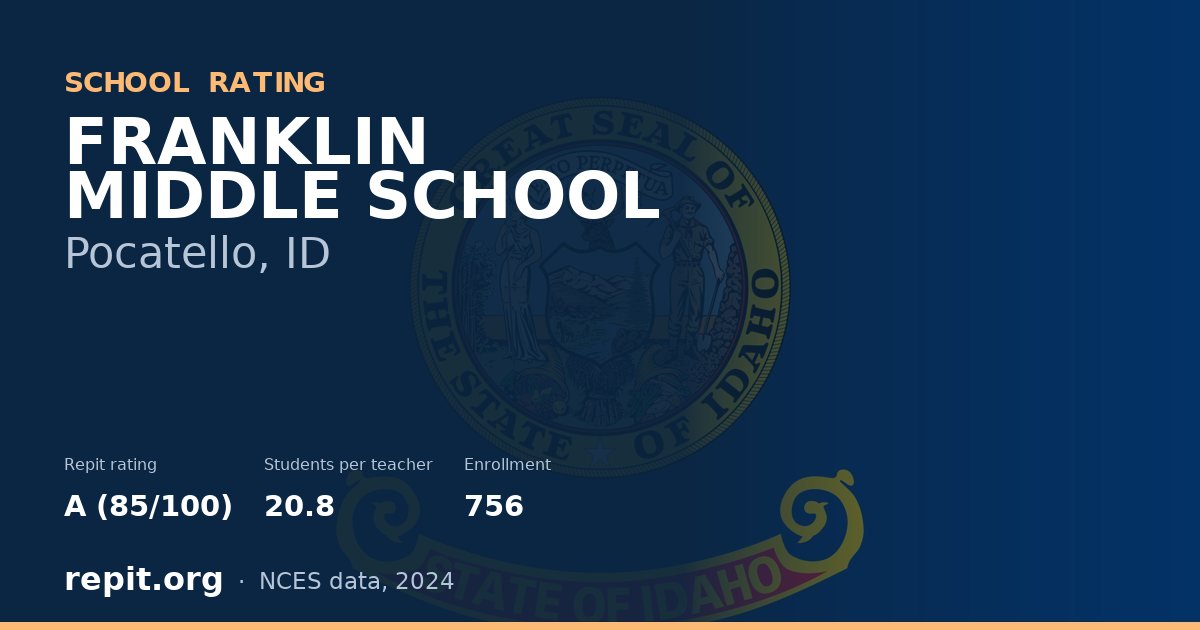 FRANKLIN MIDDLE SCHOOL, Pocatello, ID — Repit school rating A (85/100)
