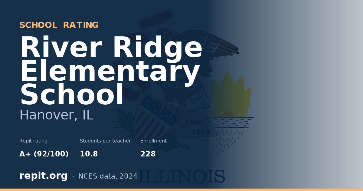 River Ridge Elementary School, Hanover, IL — Repit school rating A+ (92/100)