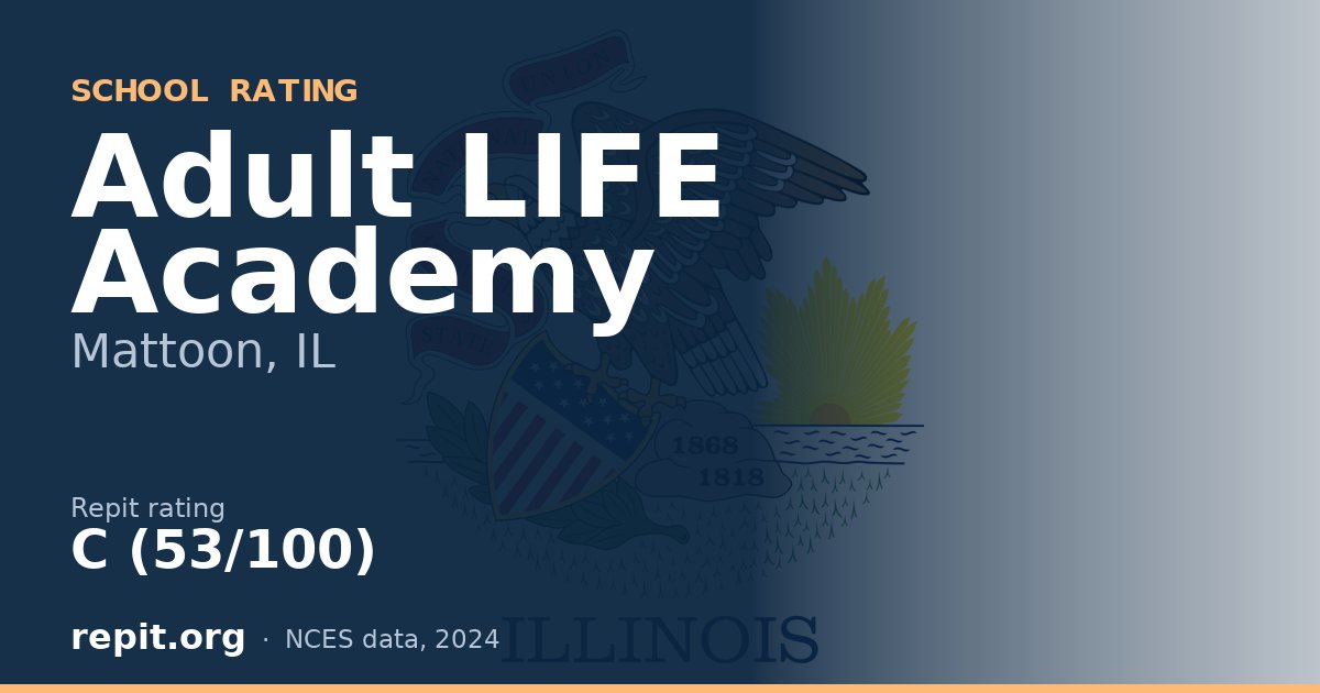 Adult LIFE Academy, Mattoon, IL — Repit school rating C (53/100)