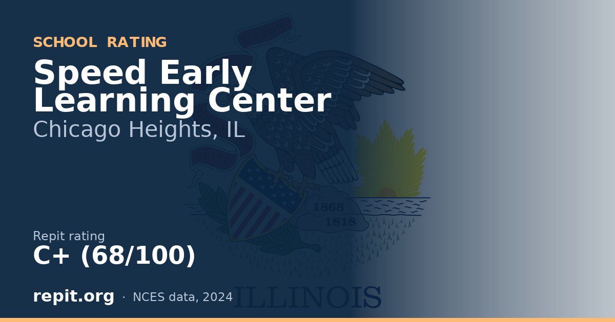 Speed Early Learning Center, Chicago Heights, IL — Repit school rating C+ (68/100)