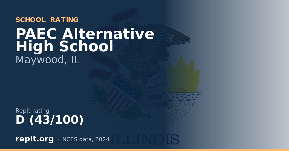 PAEC Alternative High School, Maywood, IL — Repit school rating D (43/100)