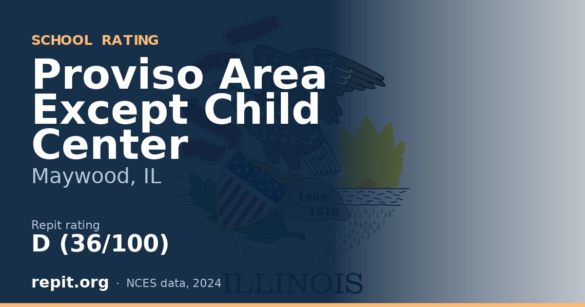 Proviso Area Except Child Center, Maywood, IL — Repit school rating D (36/100)