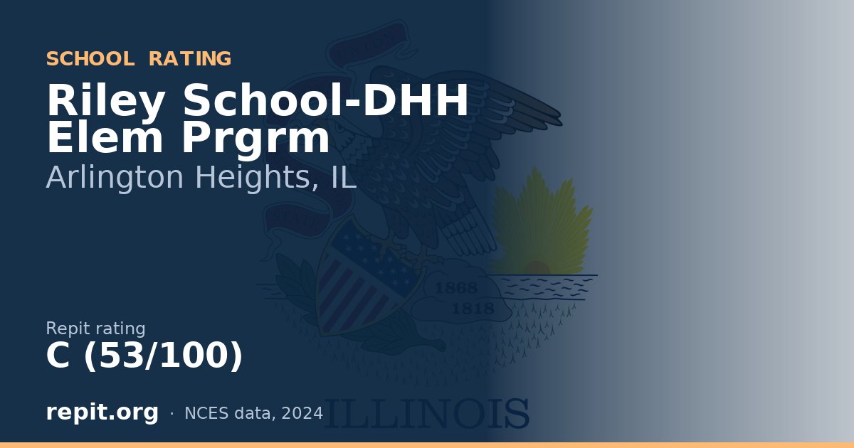 Riley School-DHH Elem Prgrm, Arlington Heights, IL — Repit school rating C (53/100)