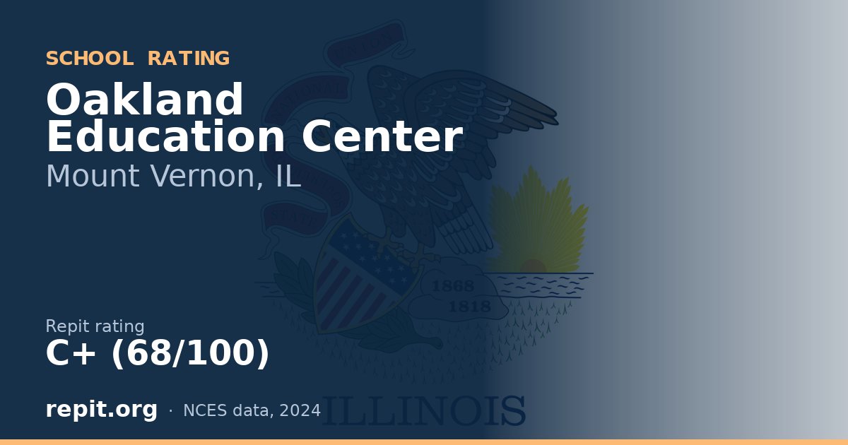 Oakland Education Center, Mount Vernon, IL — Repit school rating C+ (68/100)