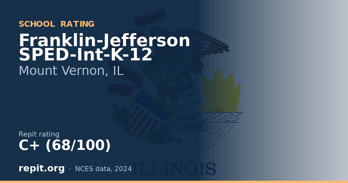 Franklin-Jefferson SPED-Int-K-12, Mount Vernon, IL — Repit school rating C+ (68/100)