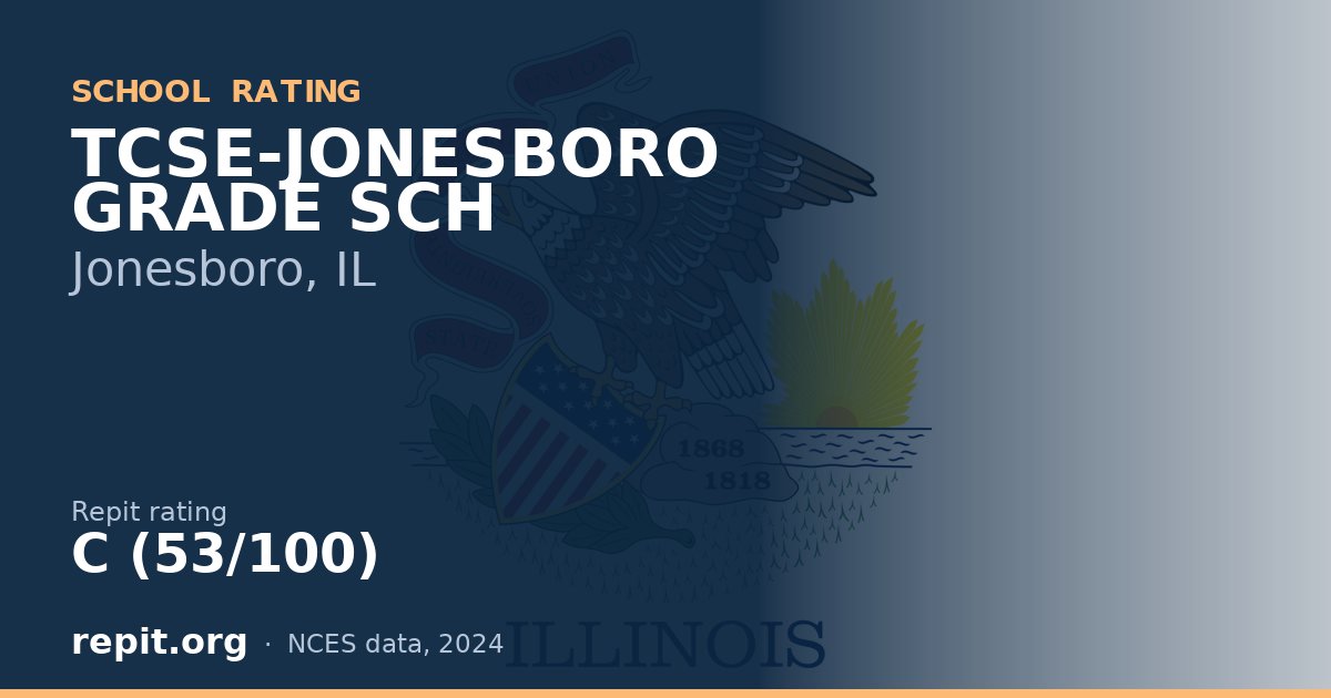 TCSE-JONESBORO GRADE SCH, Jonesboro, IL — Repit school rating C (53/100)