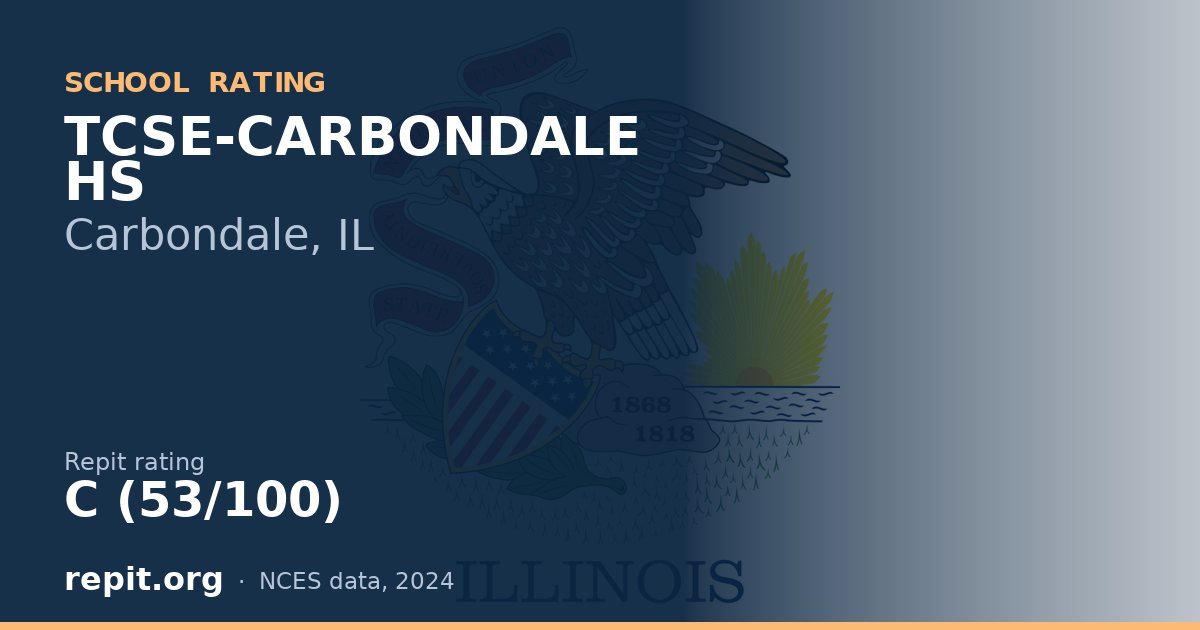 TCSE-CARBONDALE HS, Carbondale, IL — Repit school rating C (53/100)