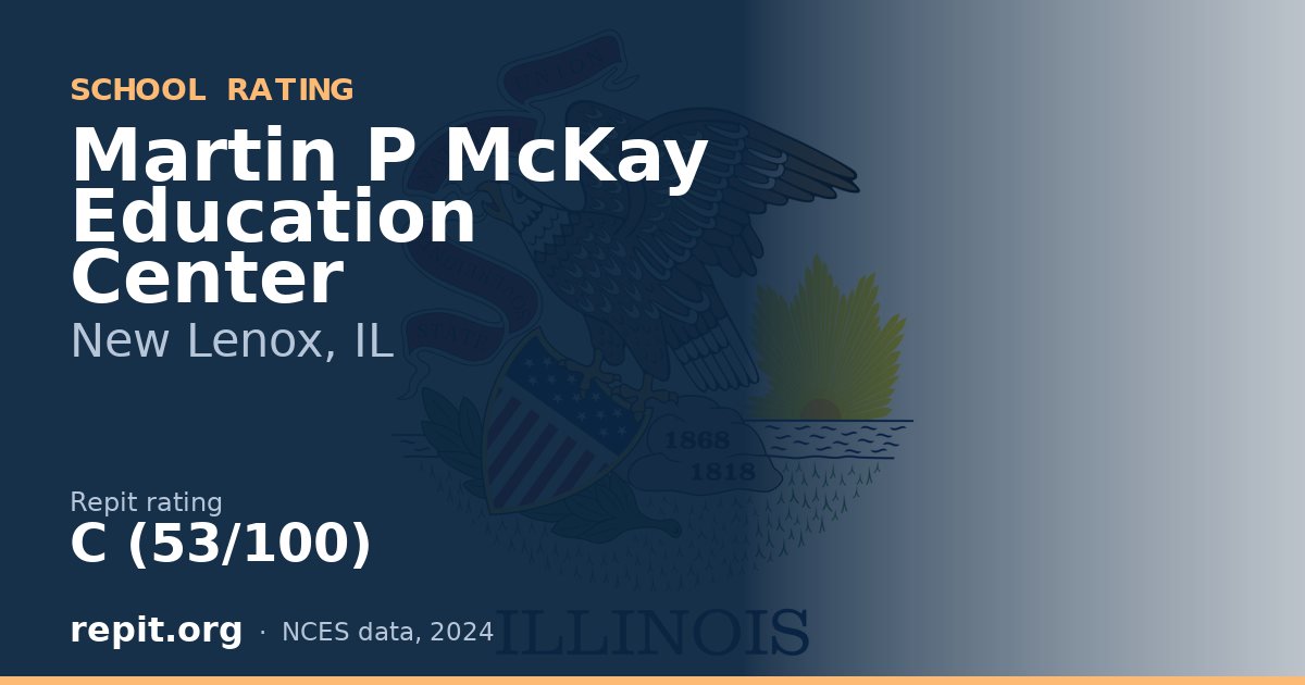 Martin P McKay Education Center, New Lenox, IL — Repit school rating C (53/100)