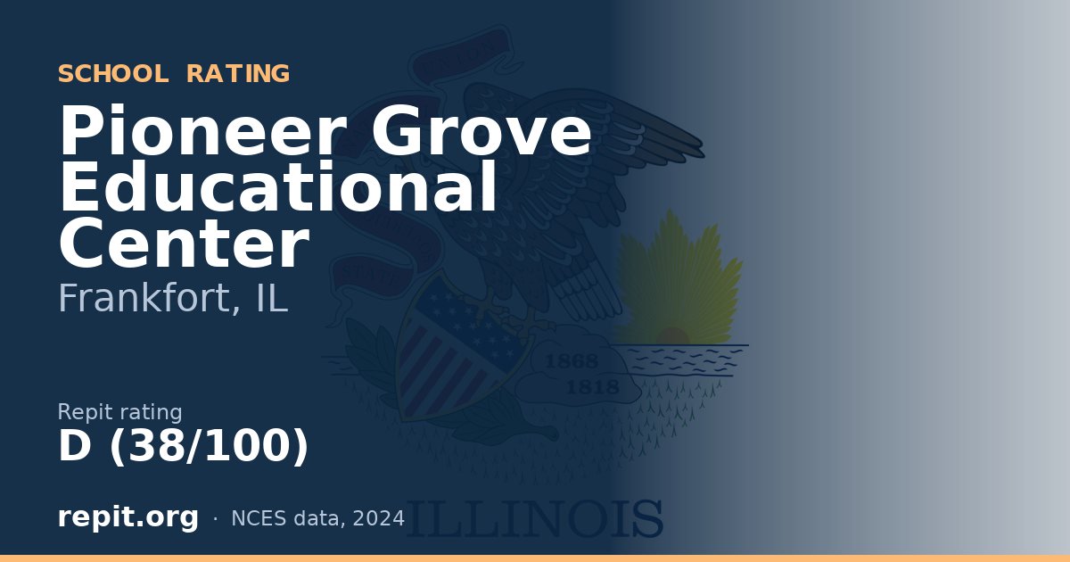 Pioneer Grove Educational Center, Frankfort, IL — Repit school rating D (38/100)