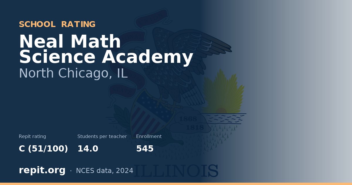 Neal Math Science Academy, North Chicago, IL — Repit school rating C (51/100)