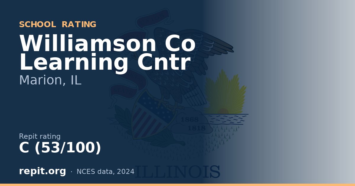 Williamson Co Learning Cntr, Marion, IL — Repit school rating C (53/100)