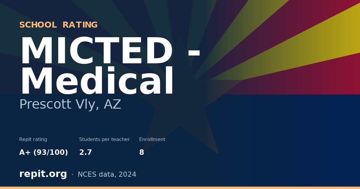 MICTED - Medical, Prescott Vly, AZ — Repit school rating A+ (93/100)