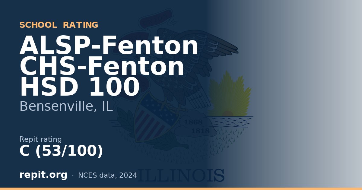 ALSP-Fenton CHS-Fenton HSD 100, Bensenville, IL — Repit school rating C (53/100)