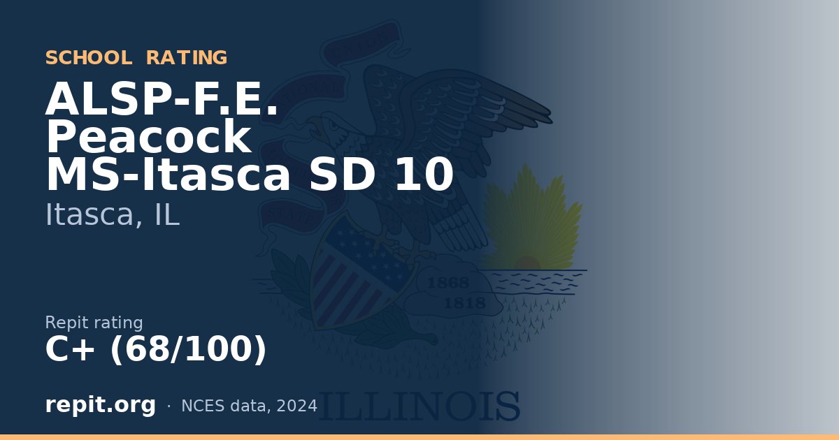 ALSP-F.E. Peacock MS-Itasca SD 10, Itasca, IL — Repit school rating C+ (68/100)