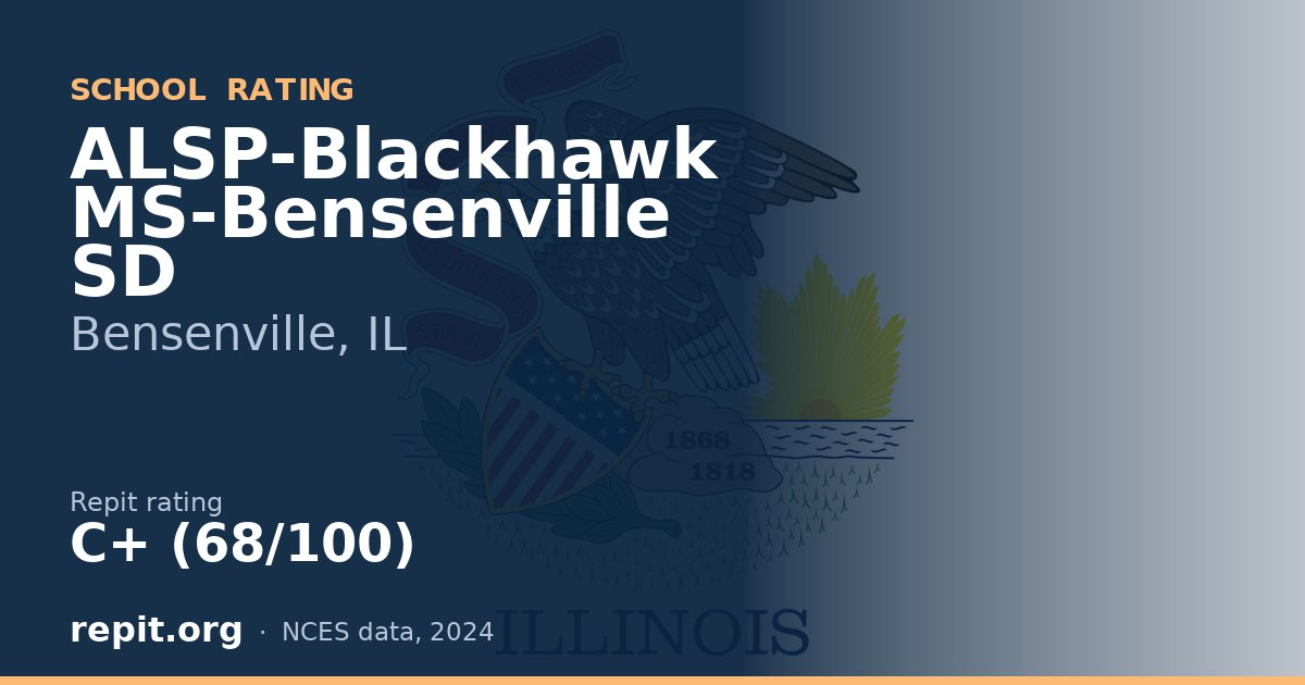 ALSP-Blackhawk MS-Bensenville SD, Bensenville, IL — Repit school rating C+ (68/100)