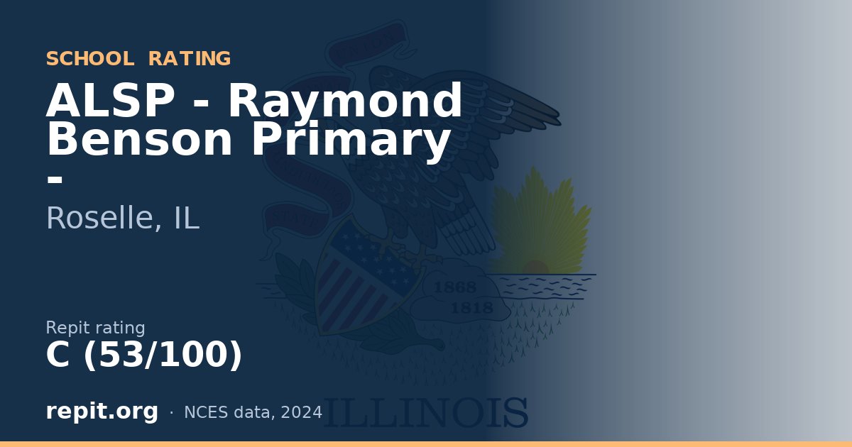 ALSP - Raymond Benson Primary -, Roselle, IL — Repit school rating C (53/100)