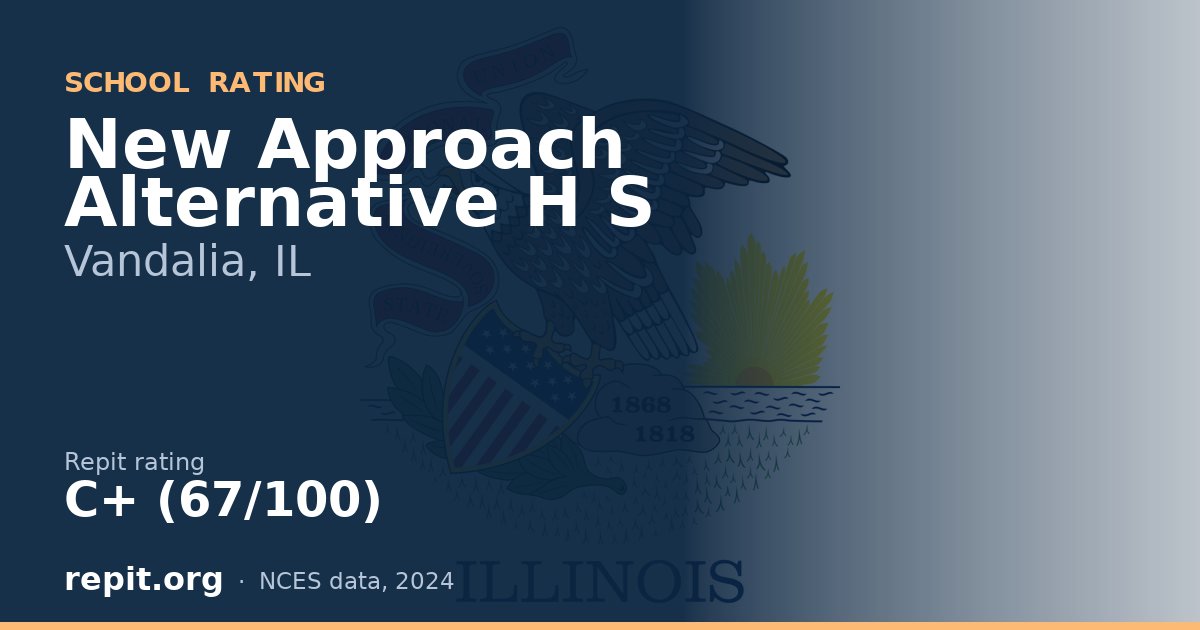 New Approach Alternative H S, Vandalia, IL — Repit school rating C+ (67/100)