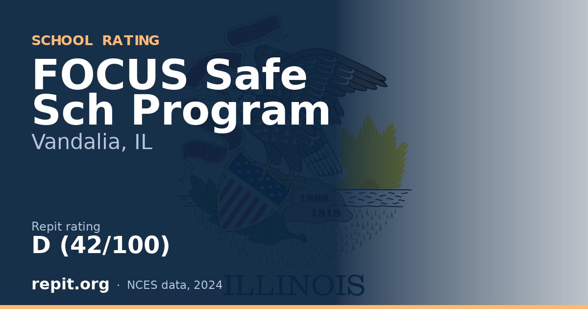 FOCUS Safe Sch Program, Vandalia, IL — Repit school rating D (42/100)