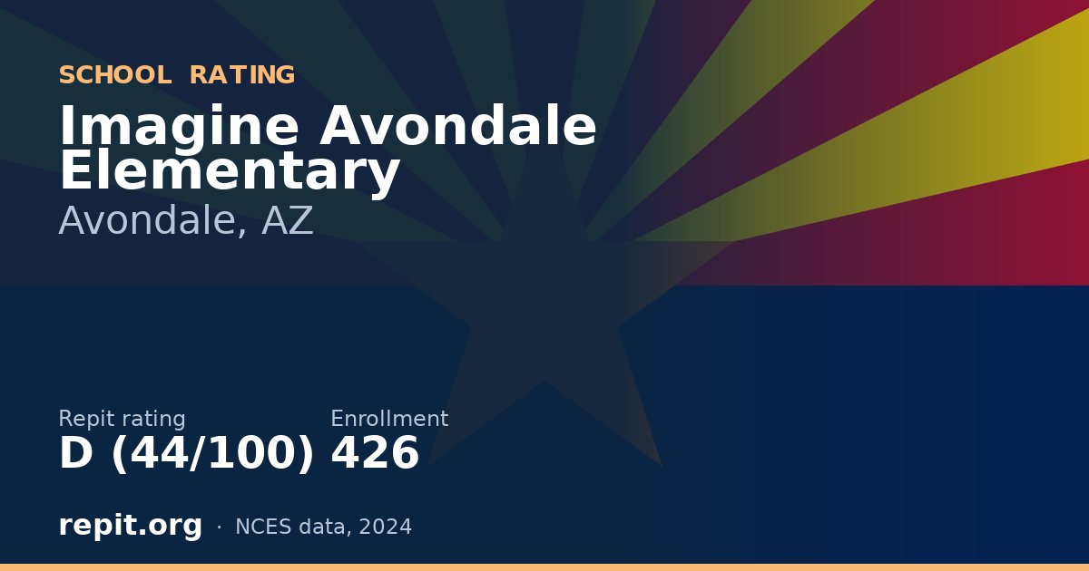 Imagine Avondale Elementary, Avondale, AZ — Repit school rating D (44/100)