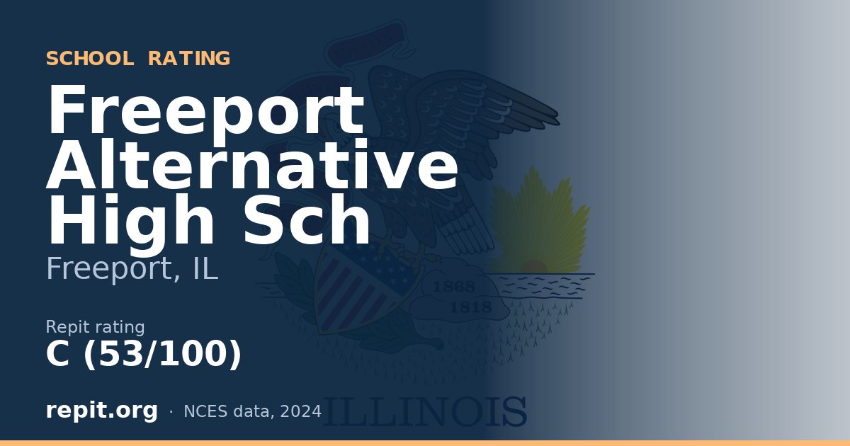 Freeport Alternative High Sch, Freeport, IL — Repit school rating C (53/100)