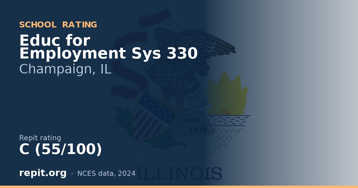 Educ for Employment Sys 330, Champaign, IL — Repit school rating C (55/100)