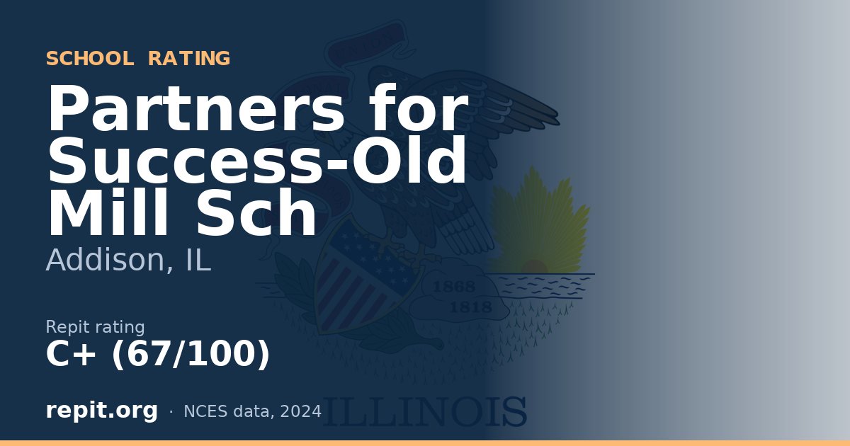 Partners for Success-Old Mill Sch, Addison, IL — Repit school rating C+ (67/100)