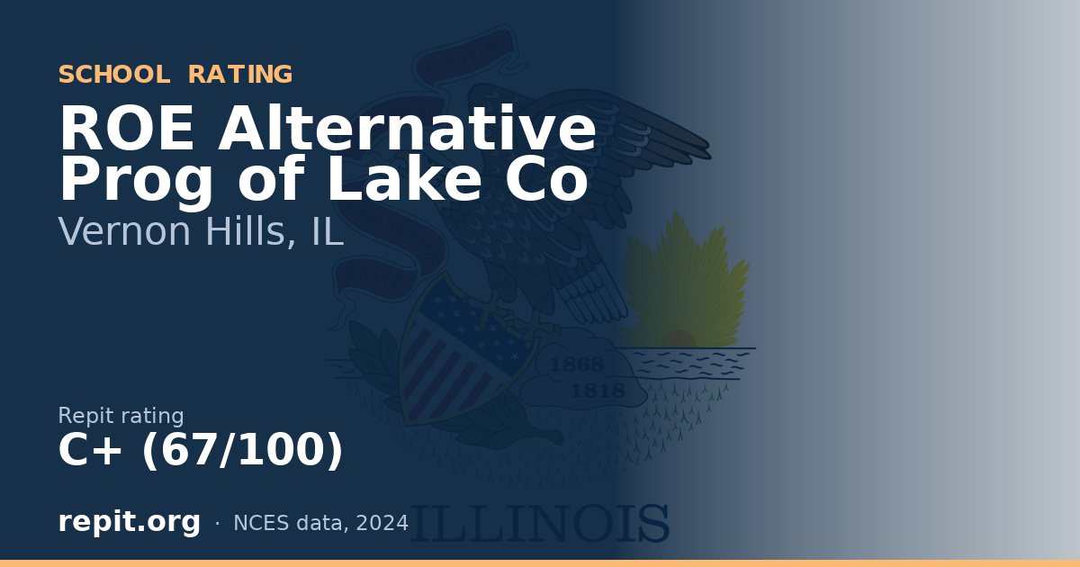ROE Alternative Prog of Lake Co, Vernon Hills, IL — Repit school rating C+ (67/100)
