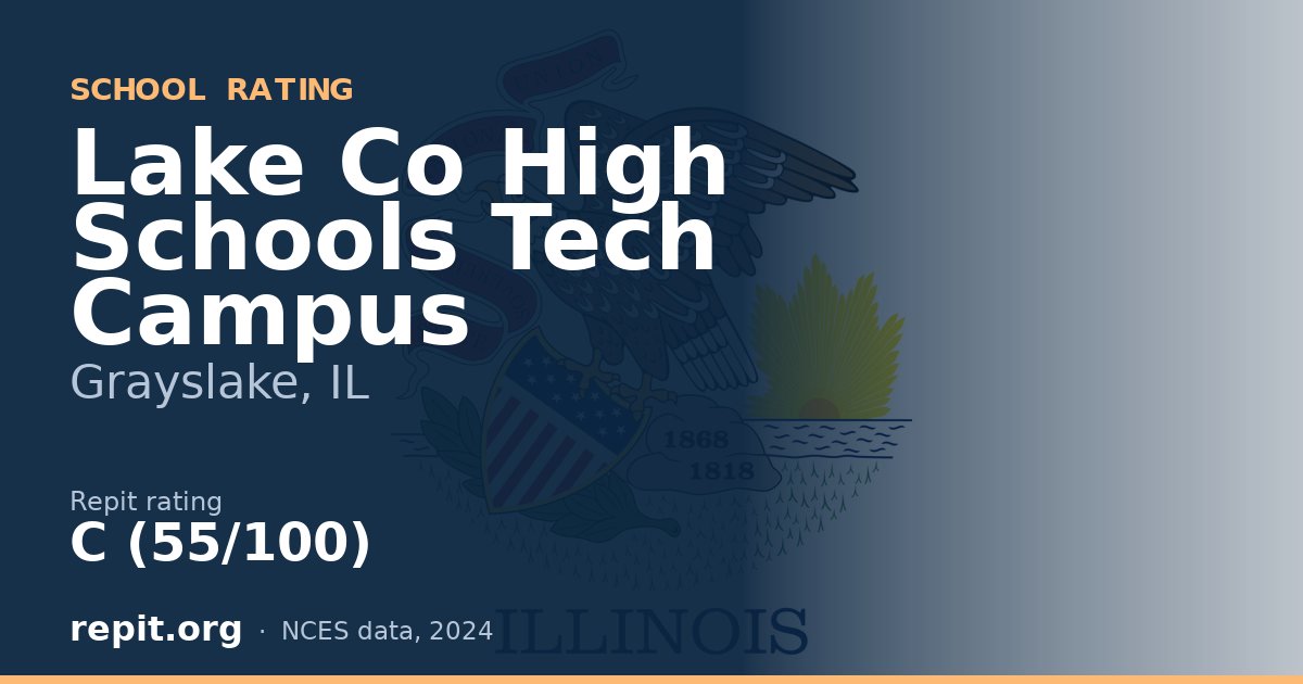 Lake Co High Schools Tech Campus, Grayslake, IL — Repit school rating C (55/100)