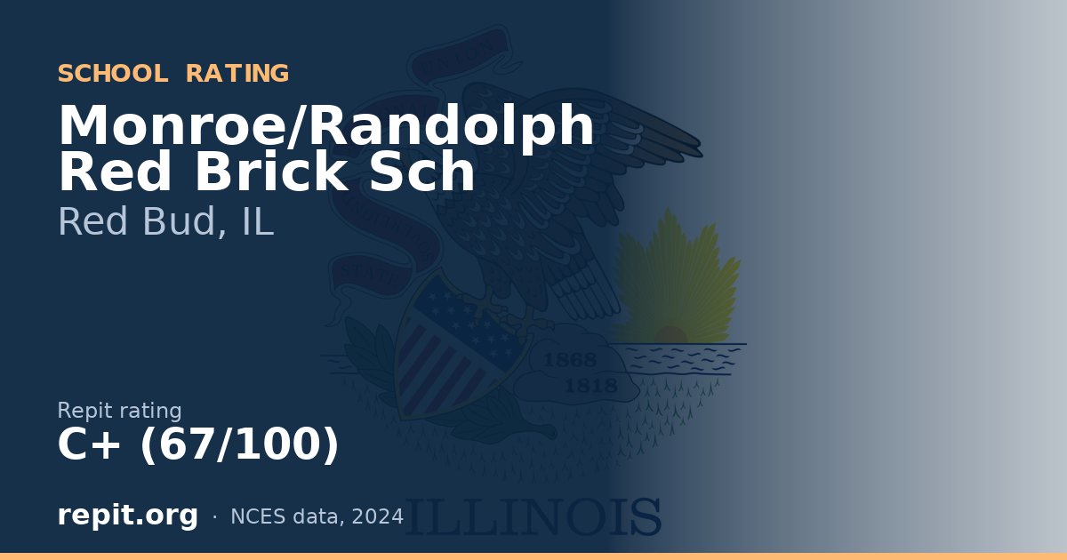 Monroe/Randolph Red Brick Sch, Red Bud, IL — Repit school rating C+ (67/100)