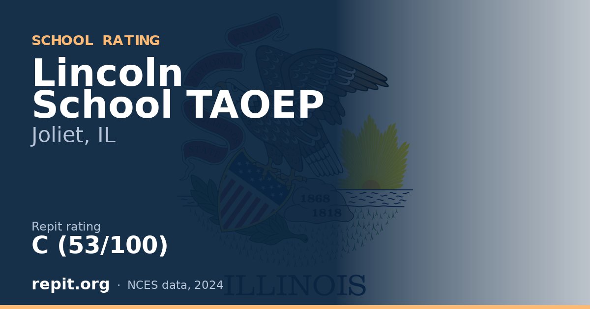 Lincoln School TAOEP, Joliet, IL — Repit school rating C (53/100)