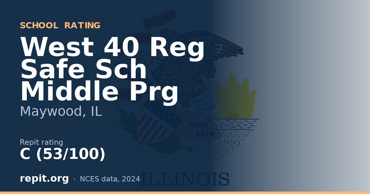 West 40 Reg Safe Sch Middle Prg, Maywood, IL — Repit school rating C (53/100)