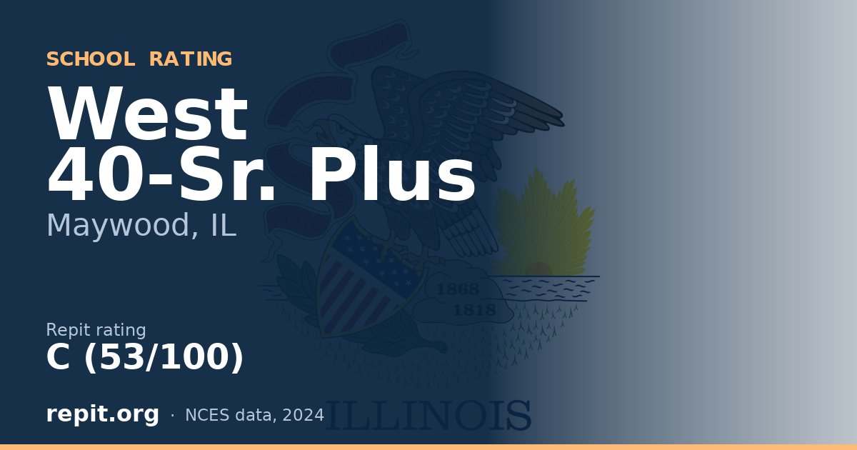 West 40-Sr. Plus, Maywood, IL — Repit school rating C (53/100)