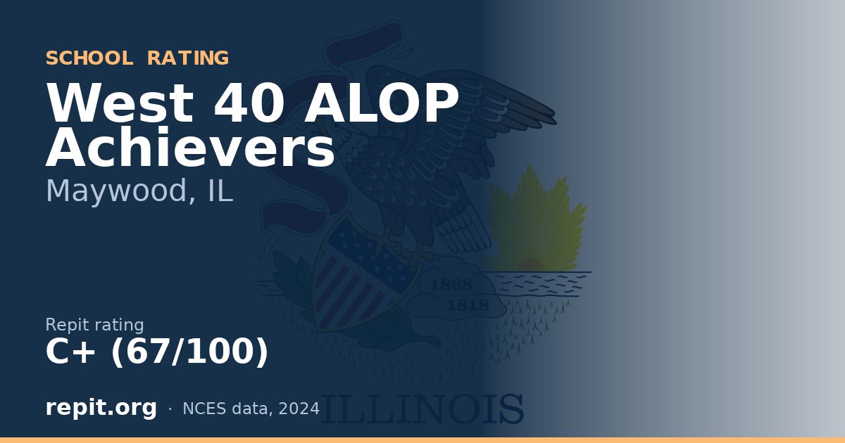 West 40 ALOP Achievers, Maywood, IL — Repit school rating C+ (67/100)