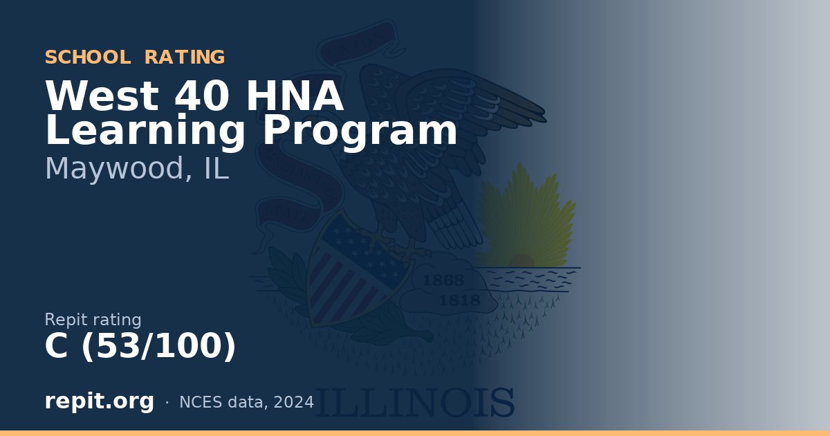 West 40 HNA Learning Program, Maywood, IL — Repit school rating C (53/100)