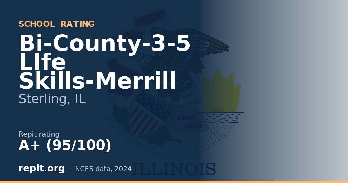 Bi-County-3-5 LIfe Skills-Merrill, Sterling, IL — Repit school rating A+ (95/100)