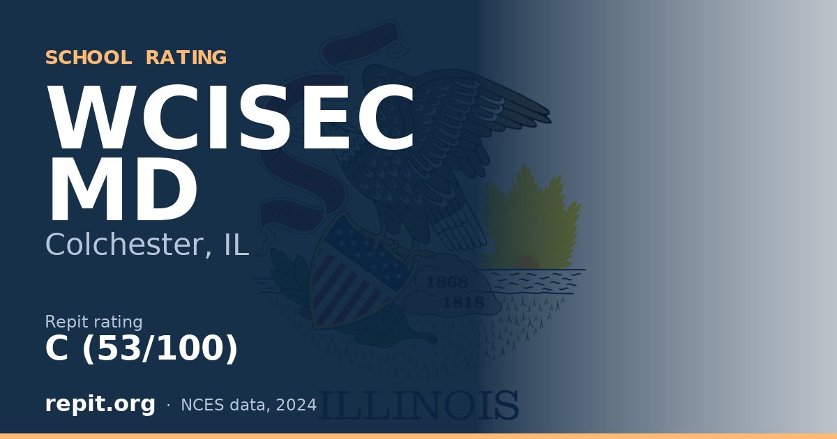 WCISEC MD, Colchester, IL — Repit school rating C (53/100)