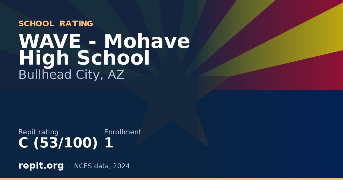 WAVE - Mohave High School, Bullhead City, AZ — Repit school rating C (53/100)