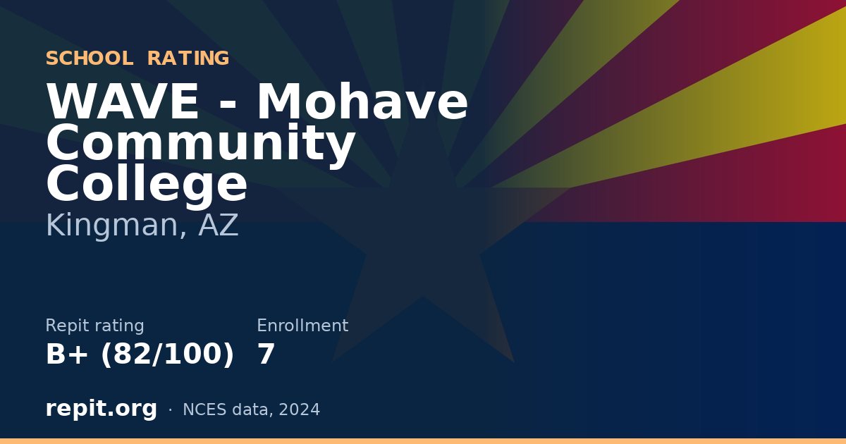 WAVE - Mohave Community College, Kingman, AZ — Repit school rating B+ (82/100)