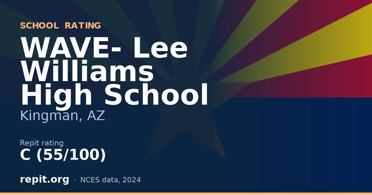 WAVE- Lee Williams High School, Kingman, AZ — Repit school rating C (55/100)