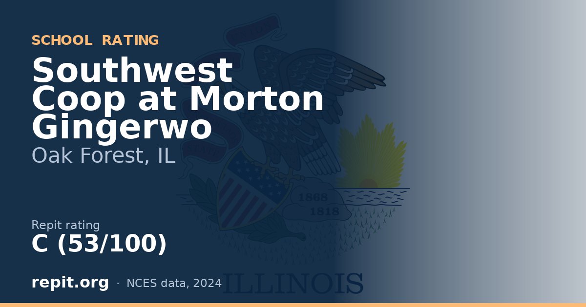 Southwest Coop at Morton Gingerwo, Oak Forest, IL — Repit school rating C (53/100)