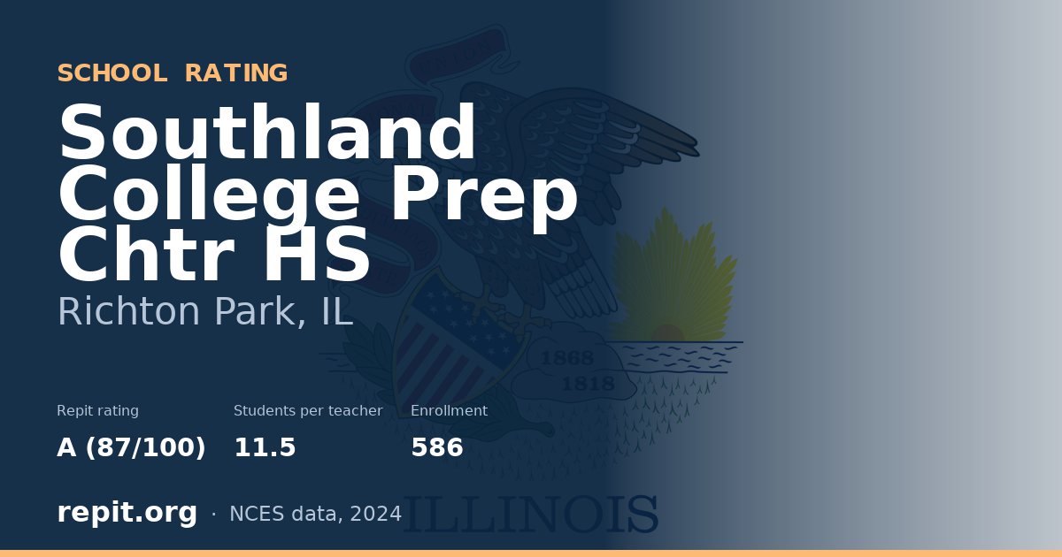 Southland College Prep Chtr HS, Richton Park, IL — Repit school rating A (87/100)