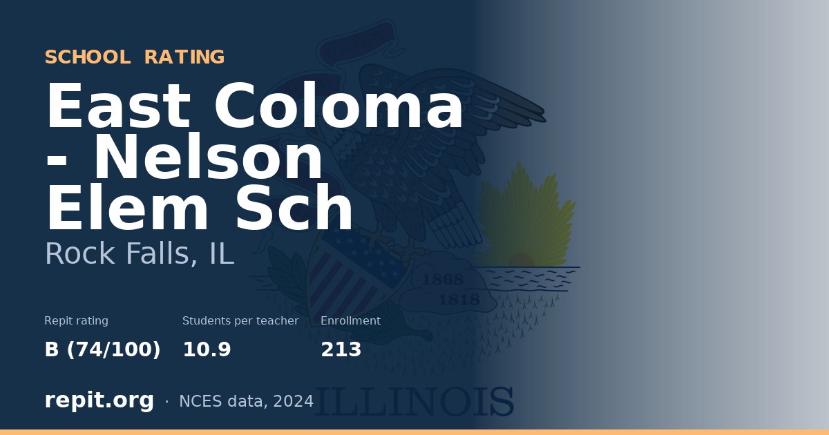 East Coloma - Nelson Elem Sch, Rock Falls, IL — Repit school rating B (74/100)