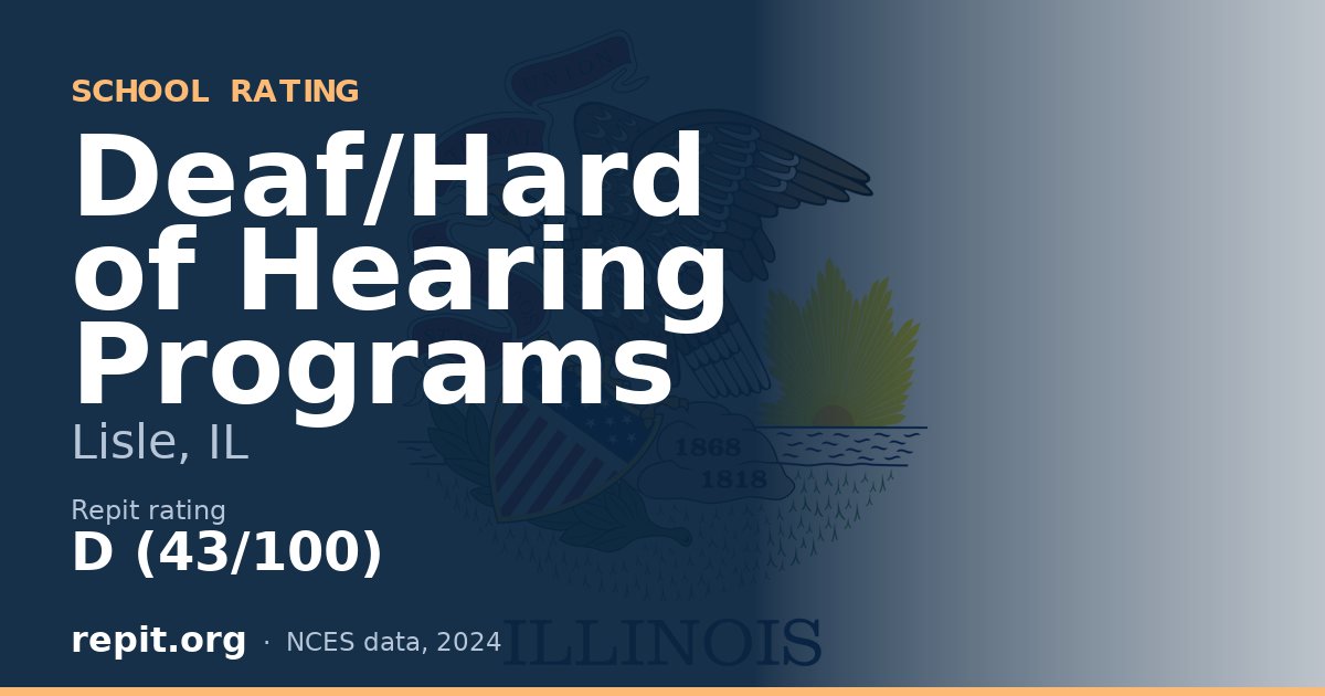 Deaf/Hard of Hearing Programs, Lisle, IL — Repit school rating D (43/100)